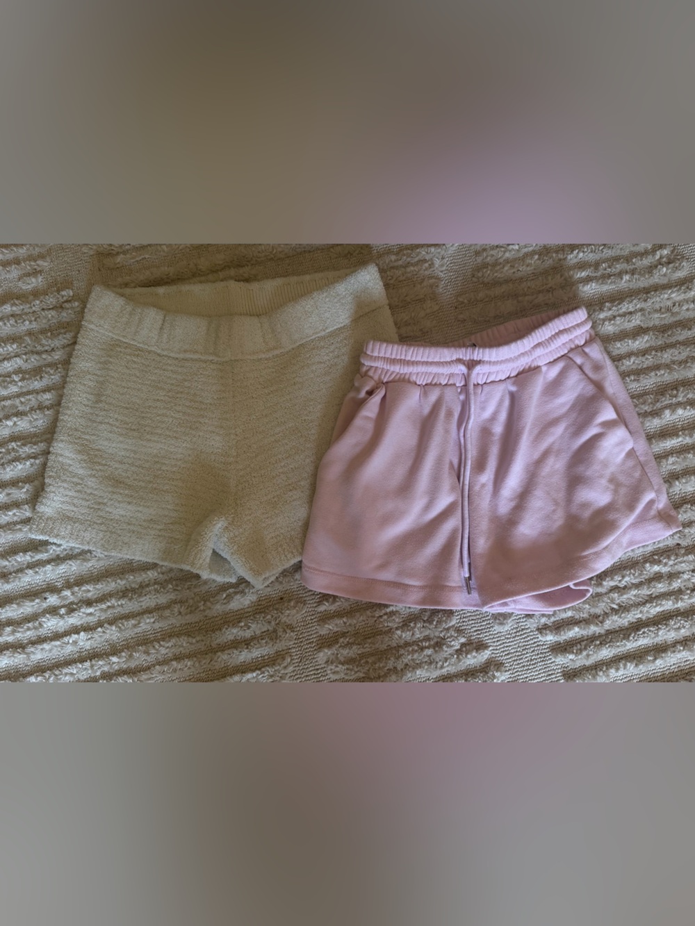 aerie and princess Polly Pink and Cream Women's Shorts Duo